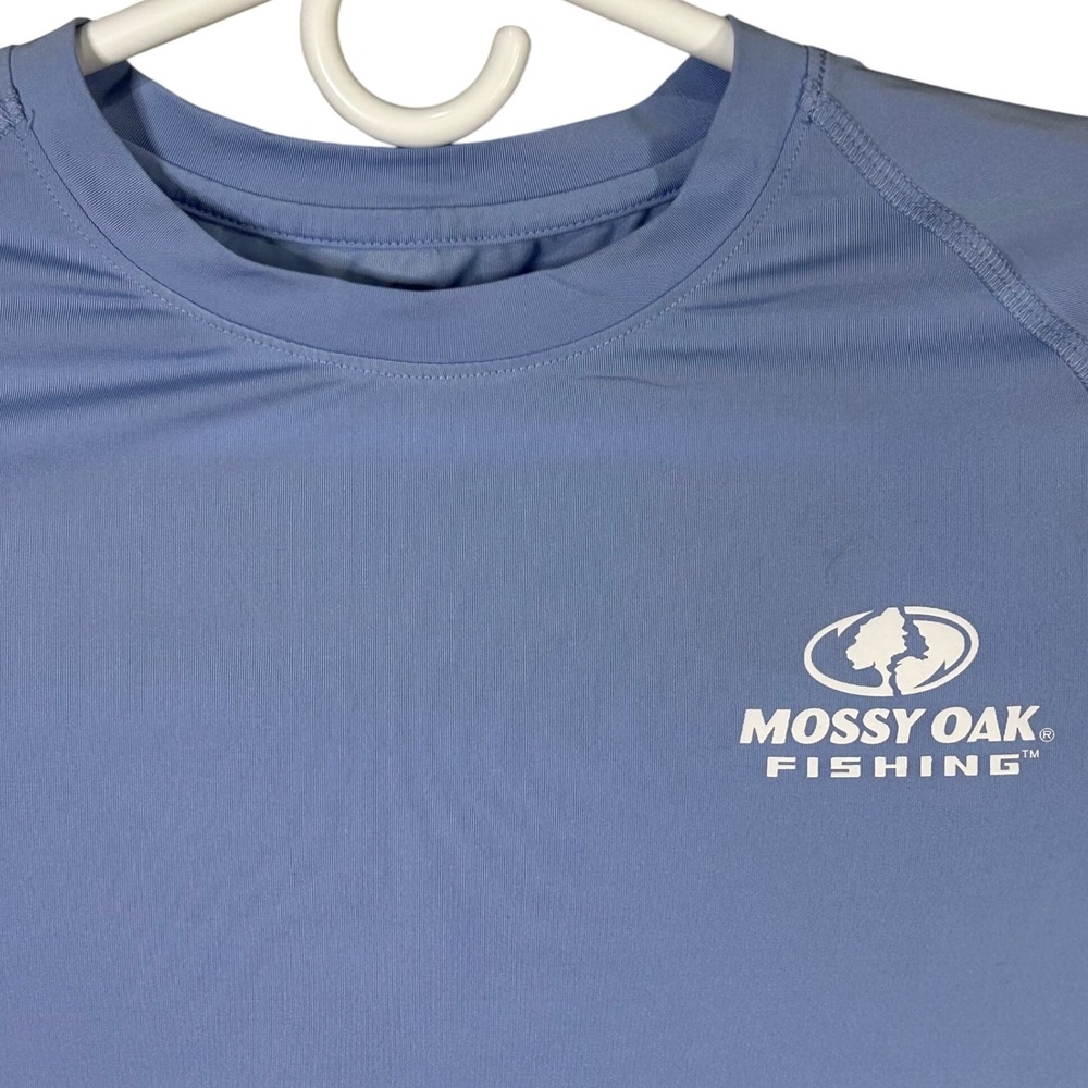 Mossy Oak Fishing EAG Elite‎ Blue Long Sleeve Shirt Mens Medium
